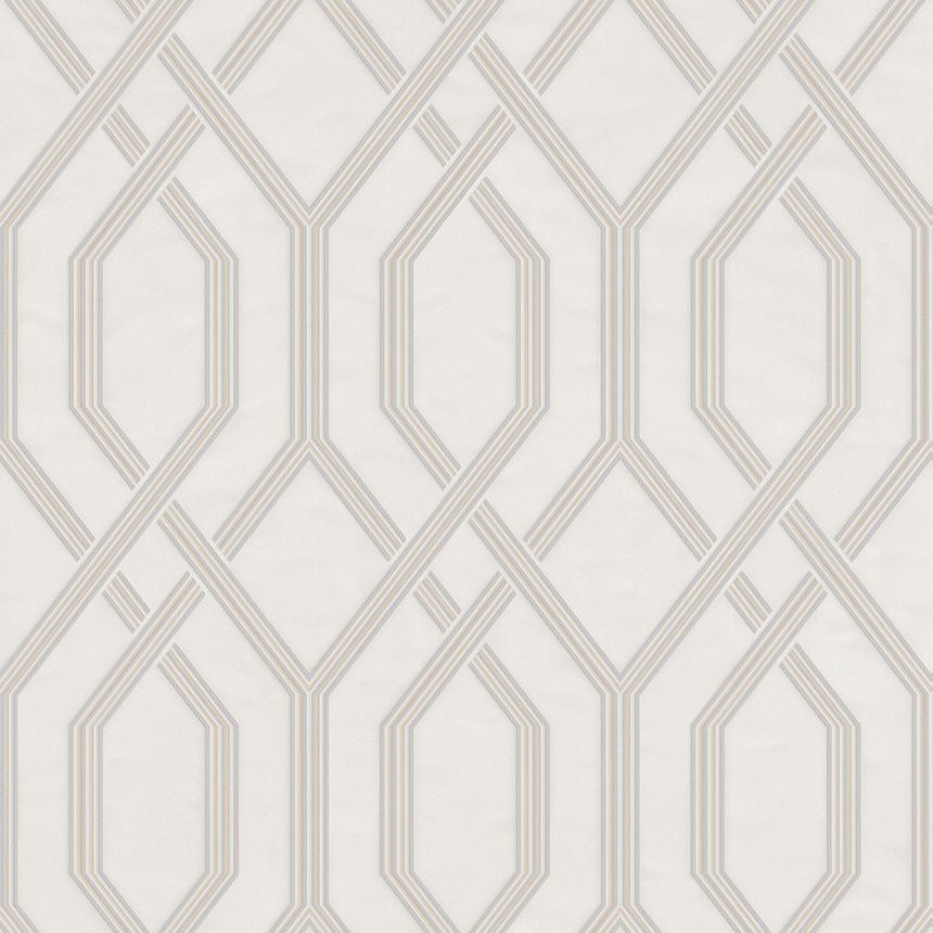 Geometrische Vliestapete, creme, 1502-1, Vera, AdaWall