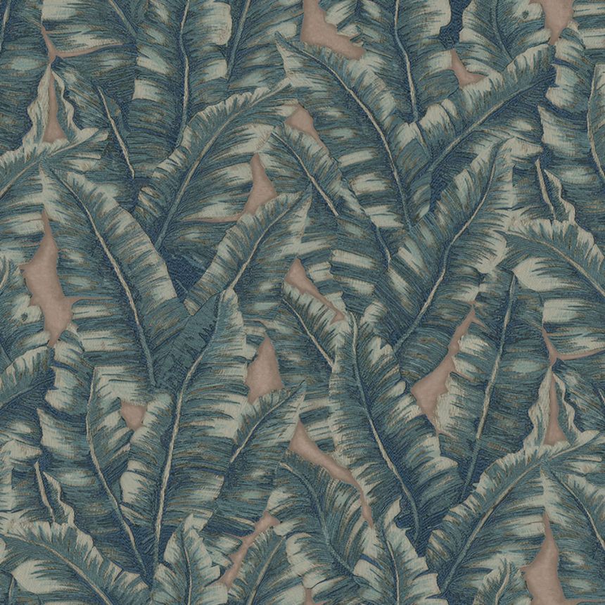 Vliestapete, blau, Blätter, 1507-5, Vera, AdaWall