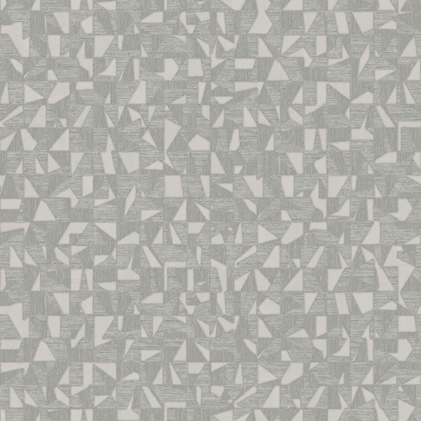 Geometrische Vliestapete, grau-silber, 1512-3, Vera, AdaWall