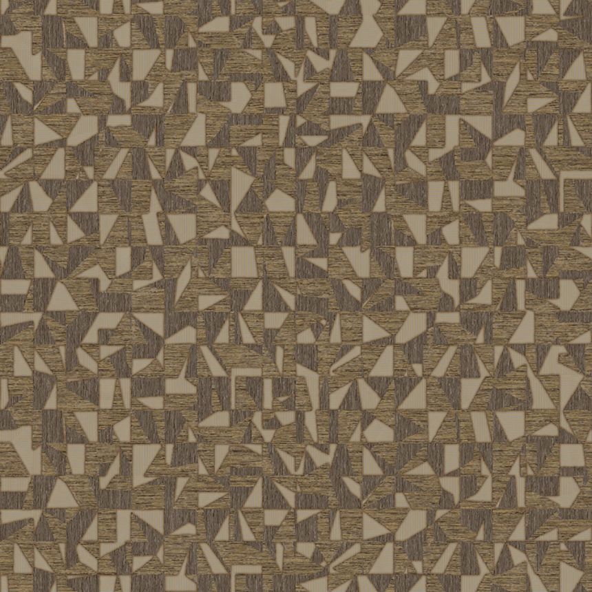 Geometrische Vliestapete, braun-gold, 1512-5, Vera, AdaWall