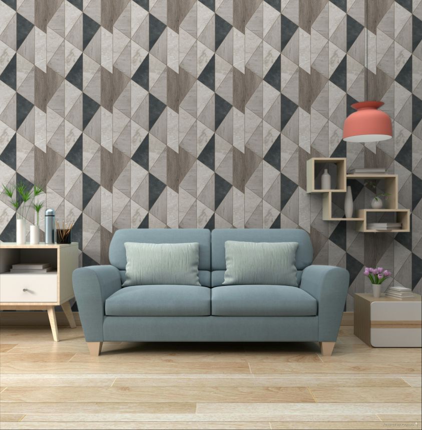 Geometrische Tapete in Grau, A65104, Vavex 2026