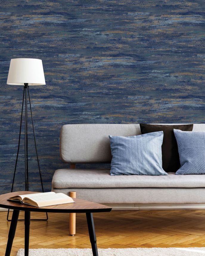 Blau-goldene Vliestapete, A68102, Vavex 2026