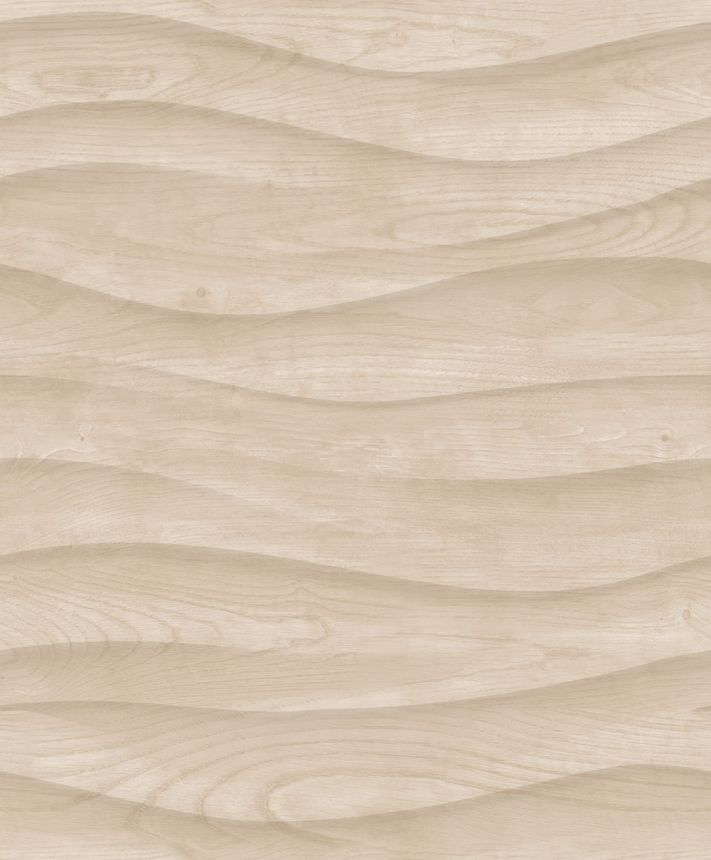 Tapete in beiger Holzoptik, M75587D, Brut, Ugépa