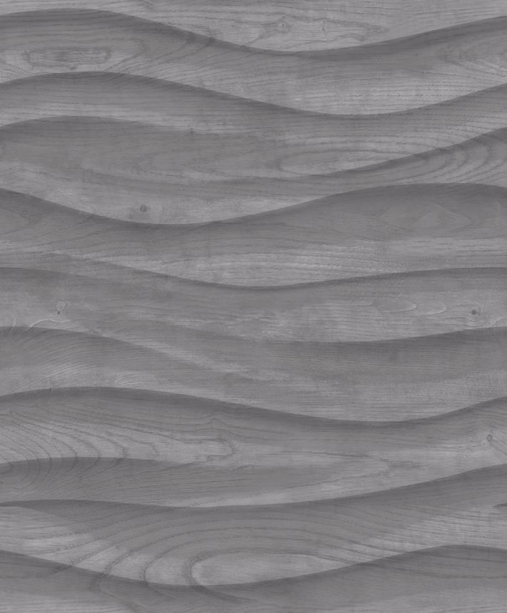 Tapete in schwarzer Holzoptik, M75589D, Brut, Ugépa