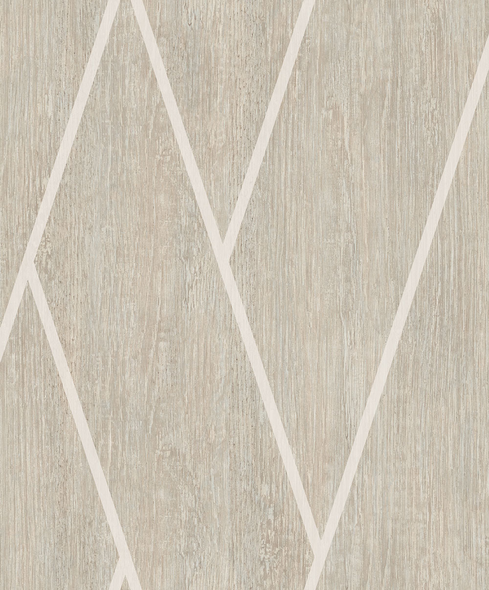 Geometrische Tapete in Beige mit Holzstruktur, M75717, Brut, Ugépa