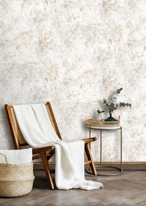 Vliestapete, grau-beige, Marmor, M78507, Brut, Ugépa