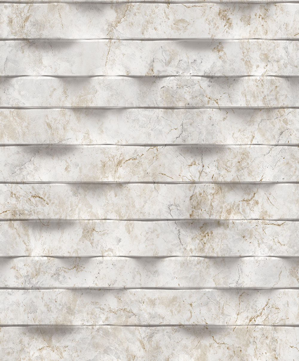 Vliestapete, grau-beige, 3D Marmorverkleidung, M79907, Brut, Ugépa