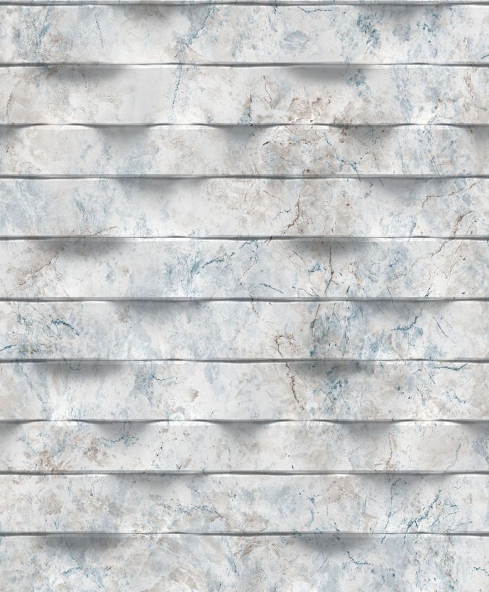 Vliestapete, blau, 3D Marmorverkleidung, M79991D, Brut, Ugépa