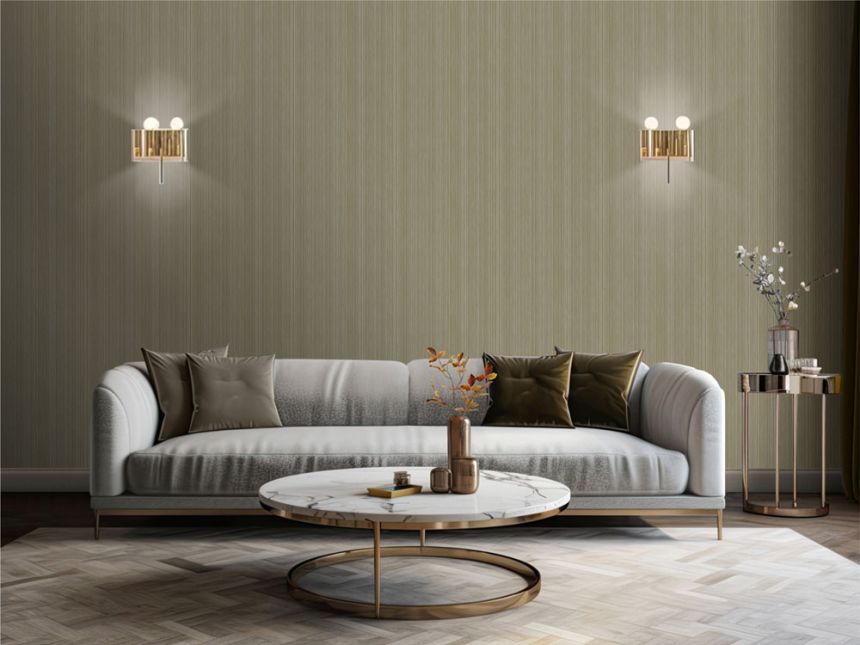 Luxustapete, braun-gold, Stoffimitat, M66502, Venezia, Ugépa