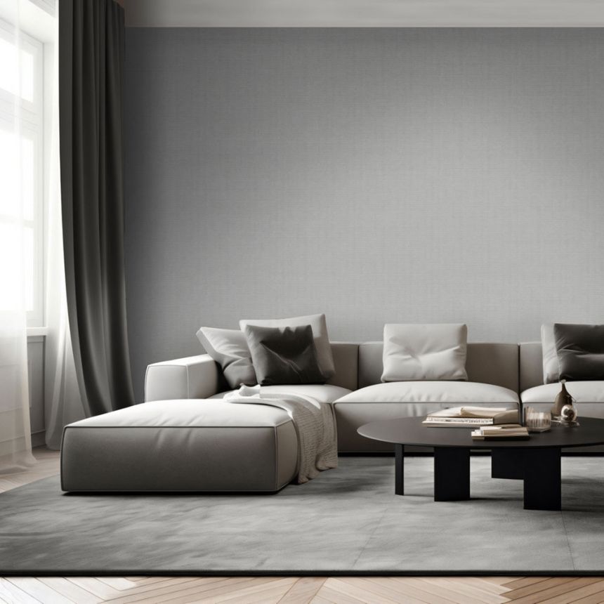 Luxustapete, grau, Stoffimitat, M67309, Venezia, Ugépa