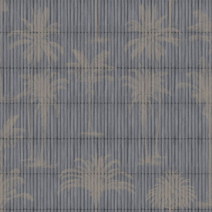 Tapete mit Palmenmotiv in Grau, M68709, Nomade, Ugépa