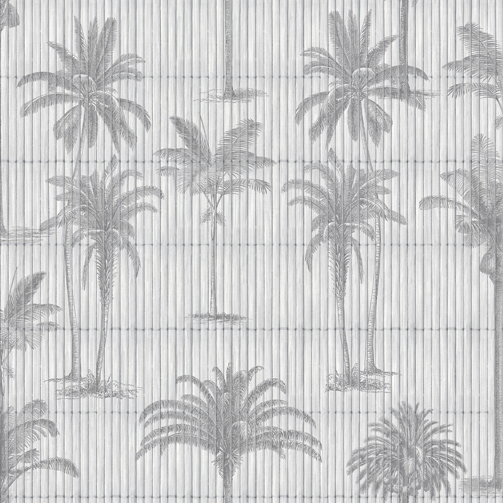 Tapete mit Palmenmotiv in Grau, M68719, Nomade, Ugépa