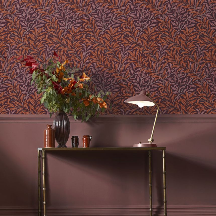 Vliestapete, lila, Zweige, 124243, William Morris At Home