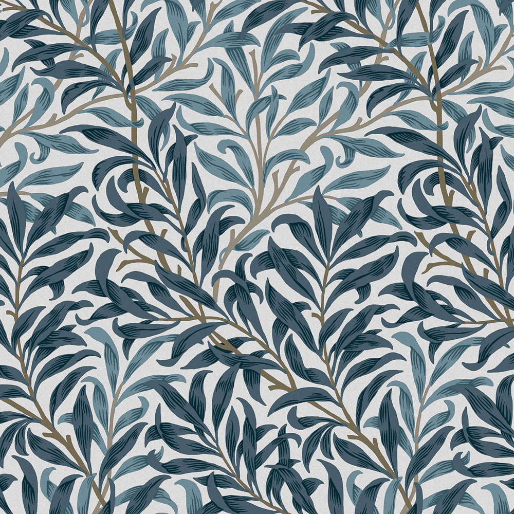 Vliestapete, blau, Zweige, 124245, William Morris At Home