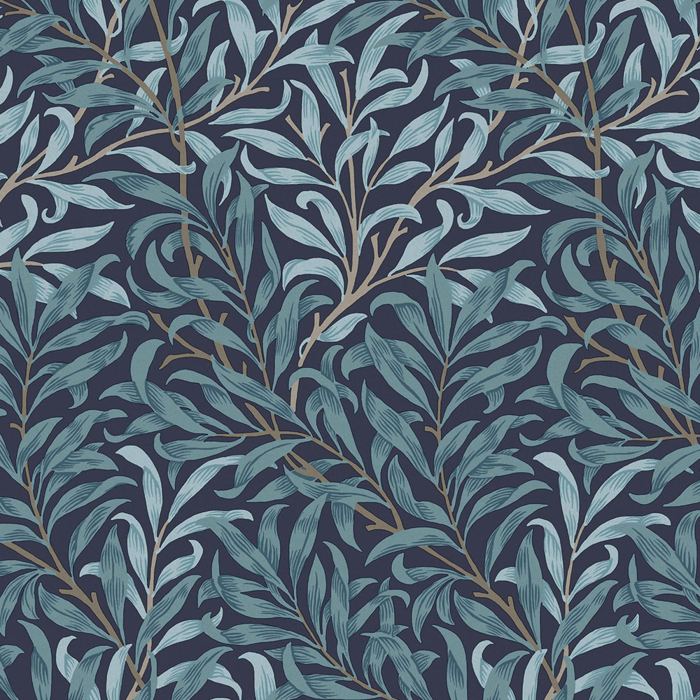 Vliestapete, blau, Zweige, 124246, William Morris At Home