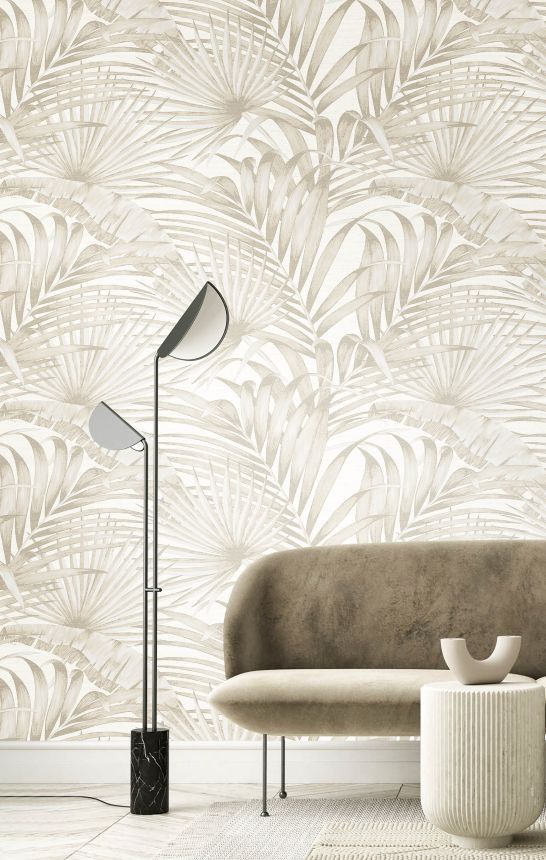 Luxuriöse Vliestapete, creme, Blätter, 42201, Aura, Cristiana Masi by Parato