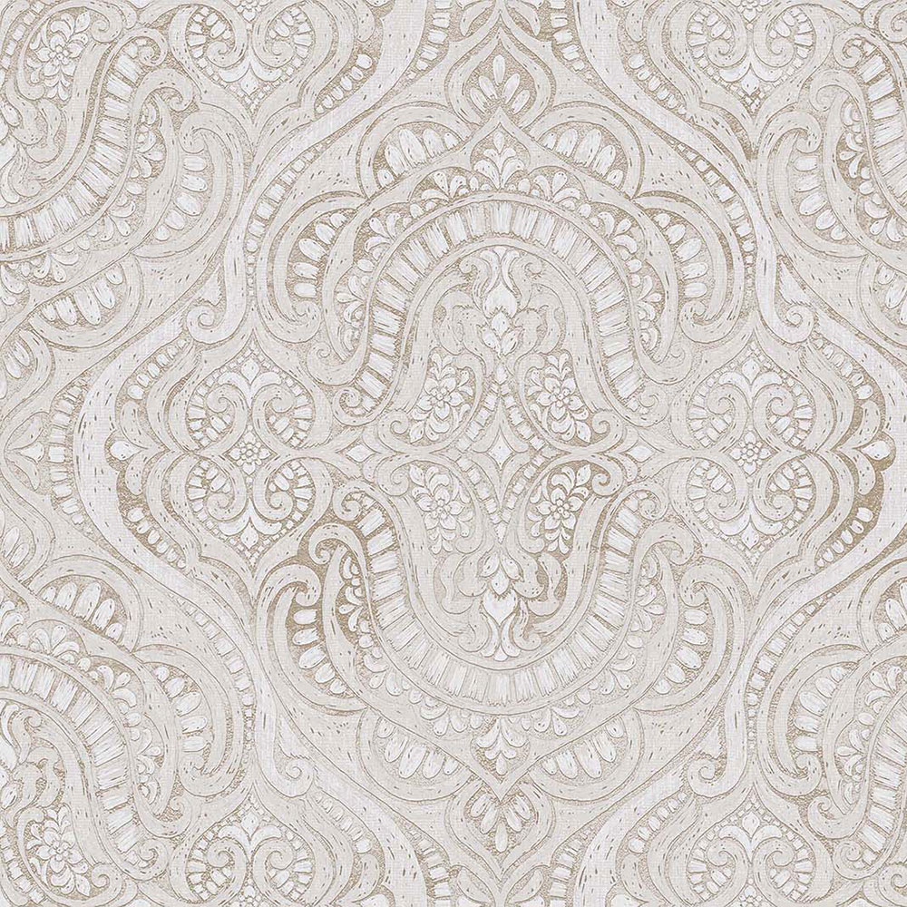 Luxuriöse Vliestapete, beige, Barock, 42211, Aura, Cristiana Masi by Parato