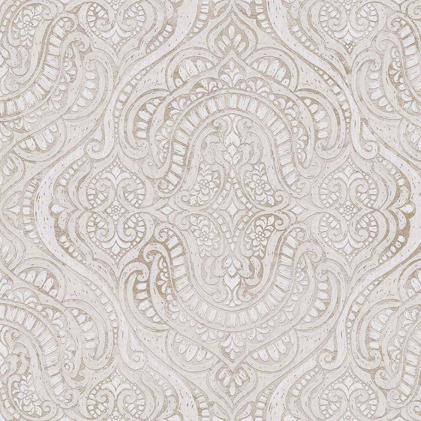 Luxuriöse Vliestapete, beige, Barock, 42211, Aura, Cristiana Masi by Parato