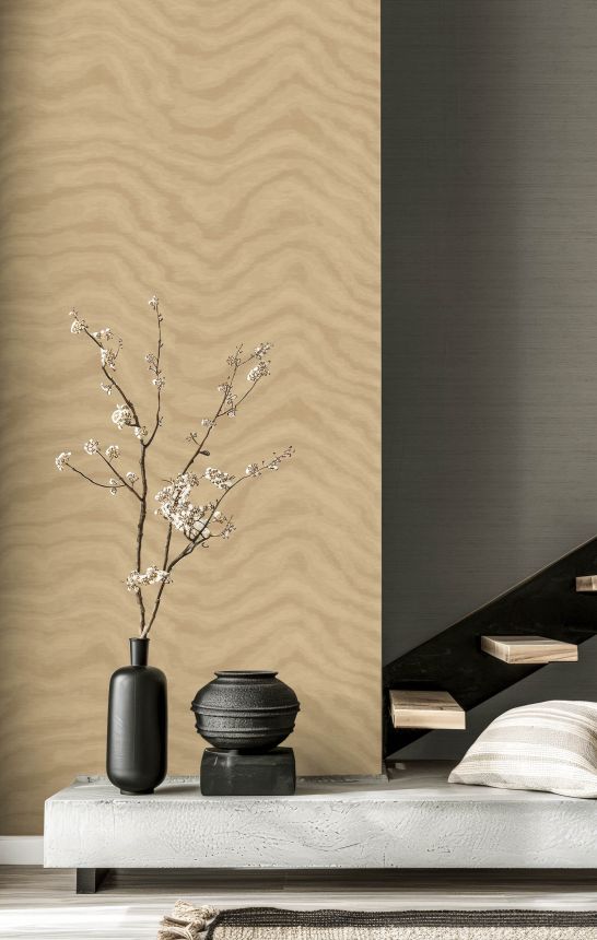 Vliestapete, beige, Stoffimitation, 42224, Aura, Cristiana Masi by Parato