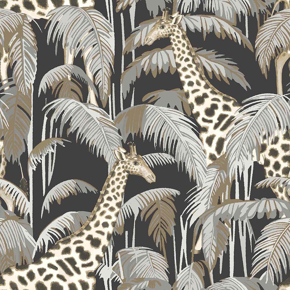 Vliestapete, schwarz, Giraffen, 15529, Botany House, Cristiana Masi by Parato
