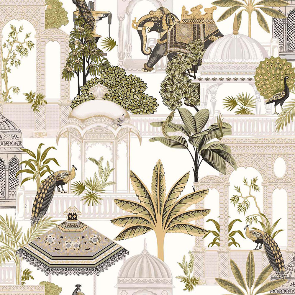 Vliestapete, grau-grün, Garten, 15537, Botany House, Cristiana Masi by Parato
