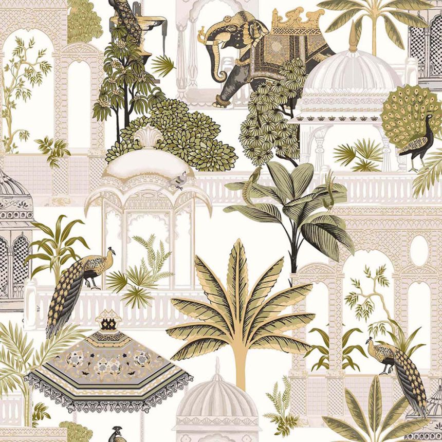 Vliestapete, grau-grün, Garten, 15537, Botany House, Cristiana Masi by Parato