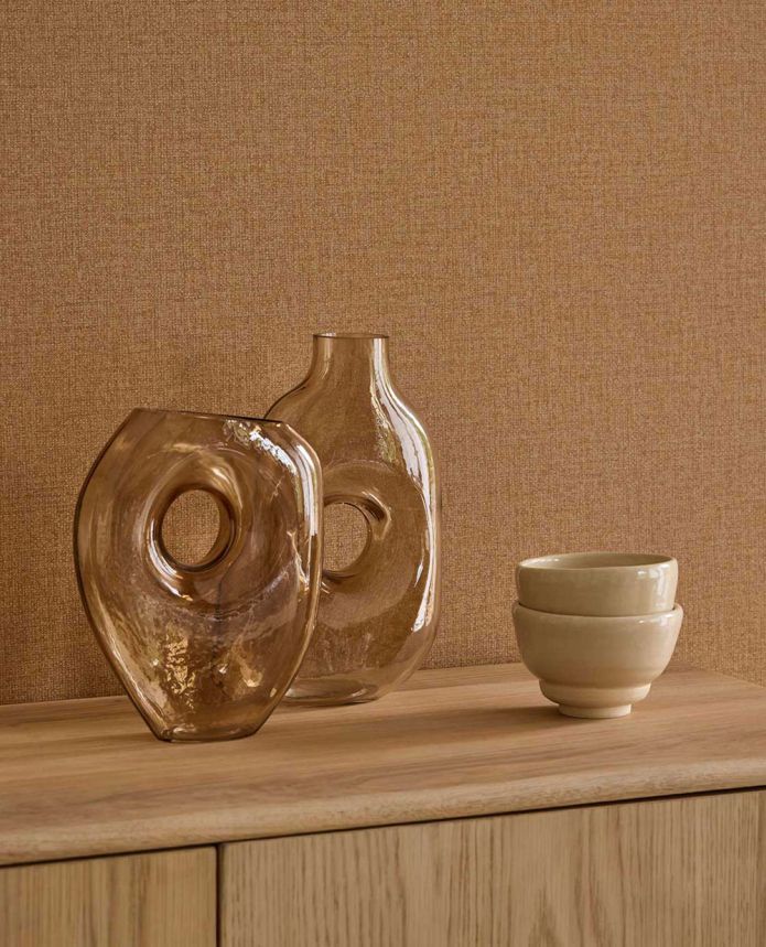 Vliestapete, braun, Stoffimitat, 340627, Linen Look, Eijffinger