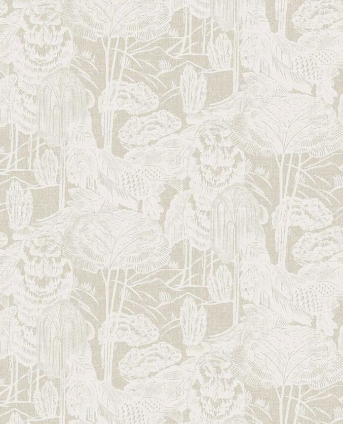 Vliestapete, beige, Blätter, Bäume, 340540, Groovy, Eijffinger