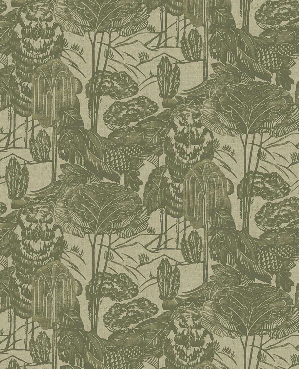 Vliestapete, grün, Blätter, Bäume, 340542, Groovy, Eijffinger