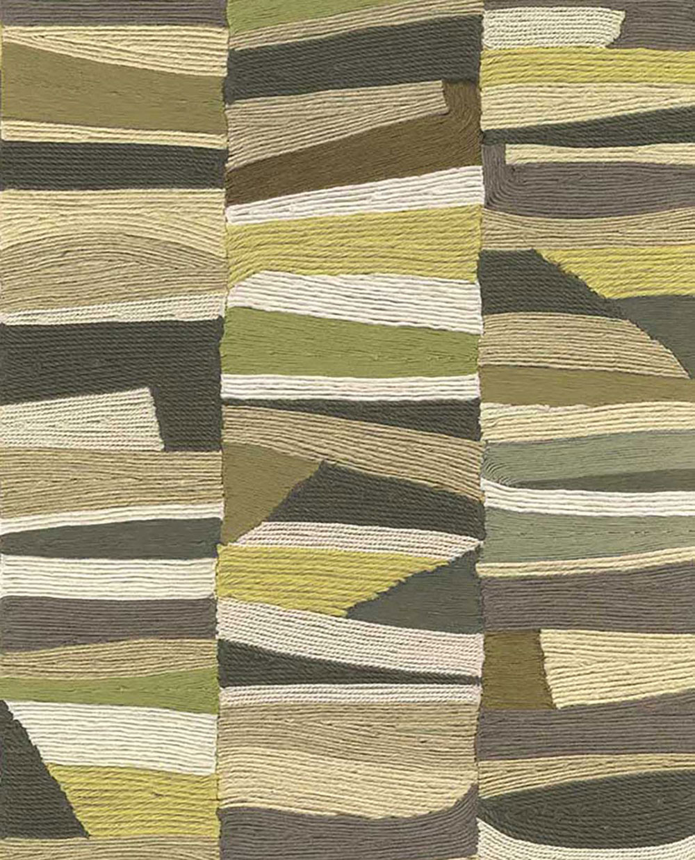 Vliestapete, grün-beige,  Mattenimitat, 340571, Groovy, Eijffinger