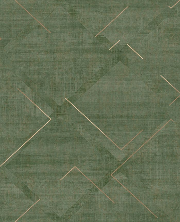 Geometrische Vliestapete, grün, 124126, Element, Graham Brown Premium