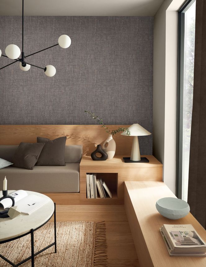 Vliestapete, braun, Strukturimitat, 124140, Element, Graham Brown Premium