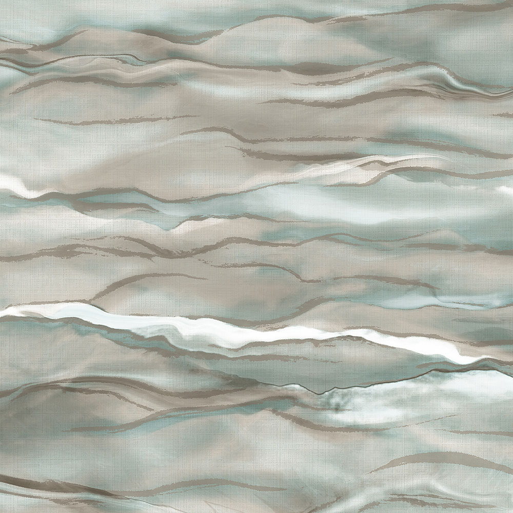 Vliestapete, grau-grün, Wellen, Marmor, SA524044, Santa Fe, Design ID