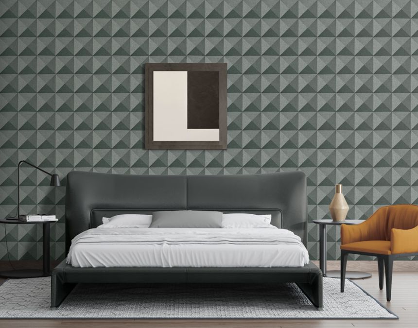 Geometrische Vliestapete, grau, SA524102, Santa Fe, Design ID