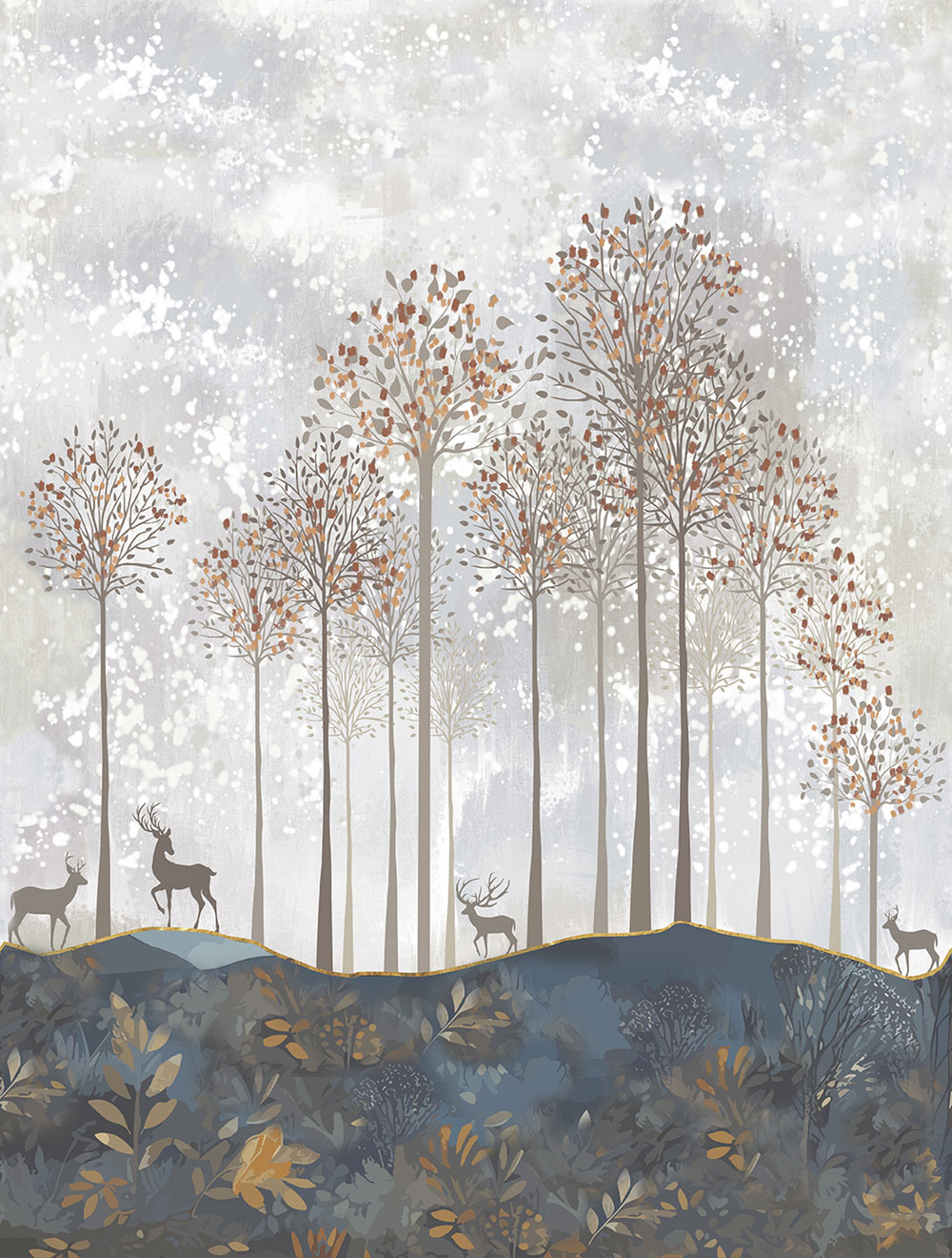 Kinderfototapete, Hirsch, Wald, CW6047-1, Cute Walls, Decoprint