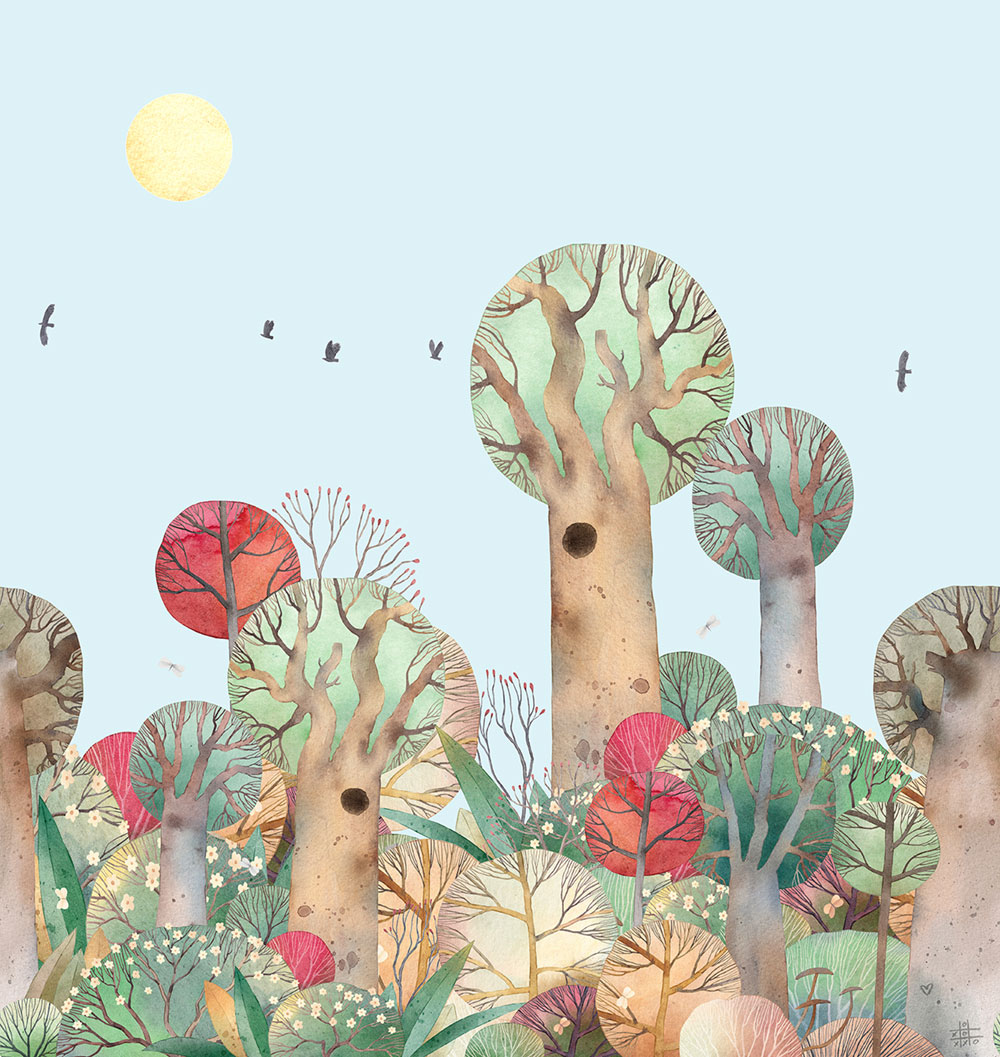 Kinderfototapete, Landschaft, Wald, CW6049-2, Cute Walls, Decoprint