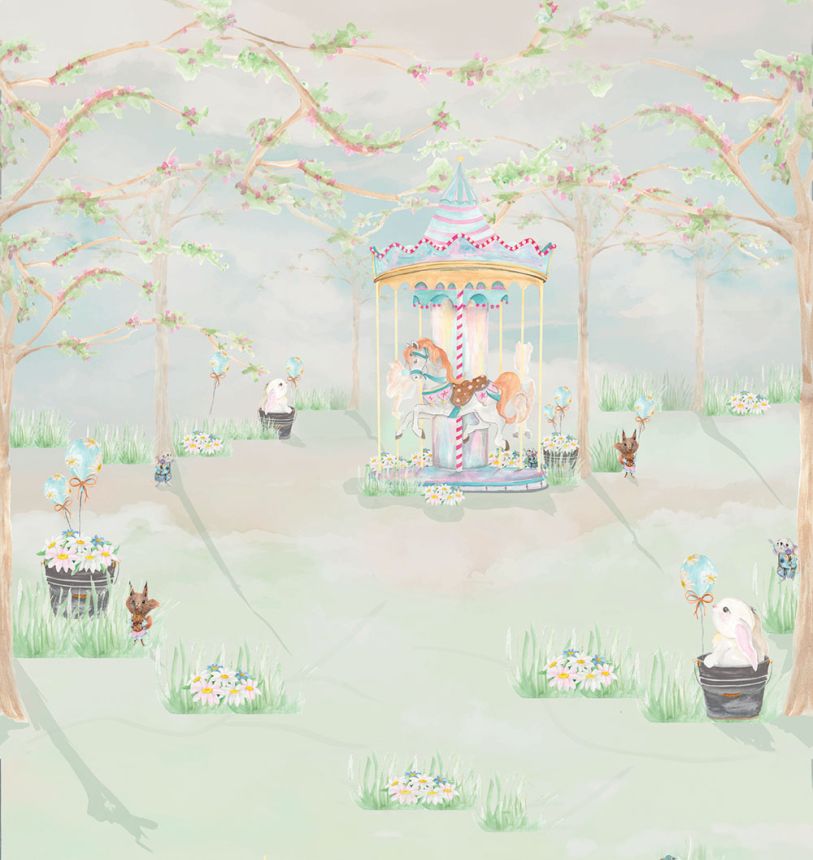 Kinderfototapete, Karussell, CW6111-1, Cute Walls, Decoprint