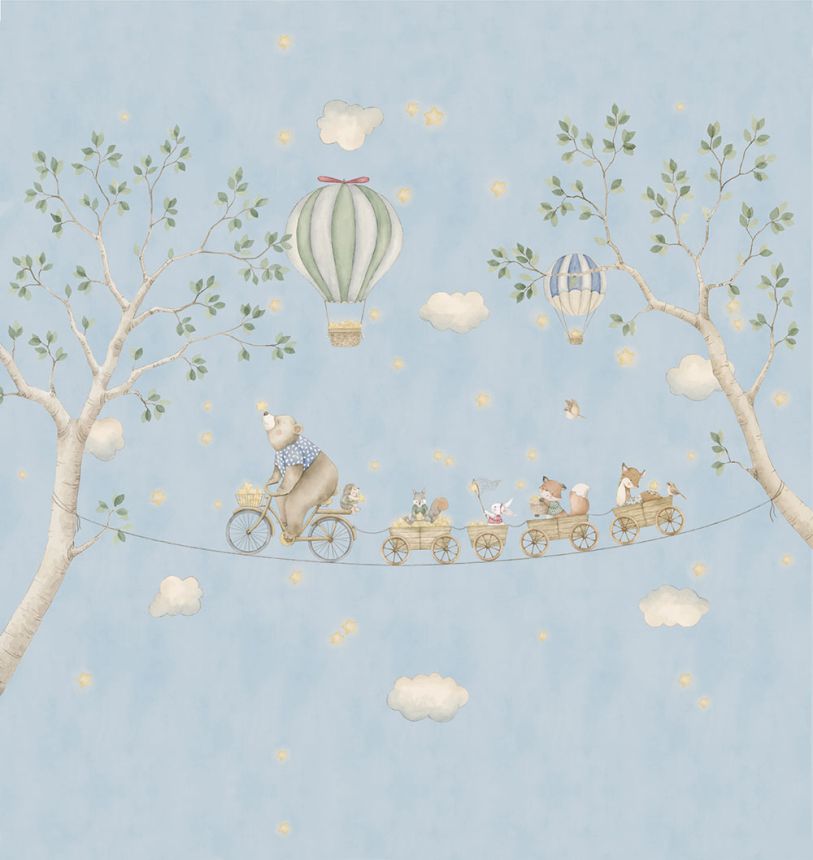 Kinderfototapete, blau, Tiere, CW6138-1, Cute Walls, Decoprint