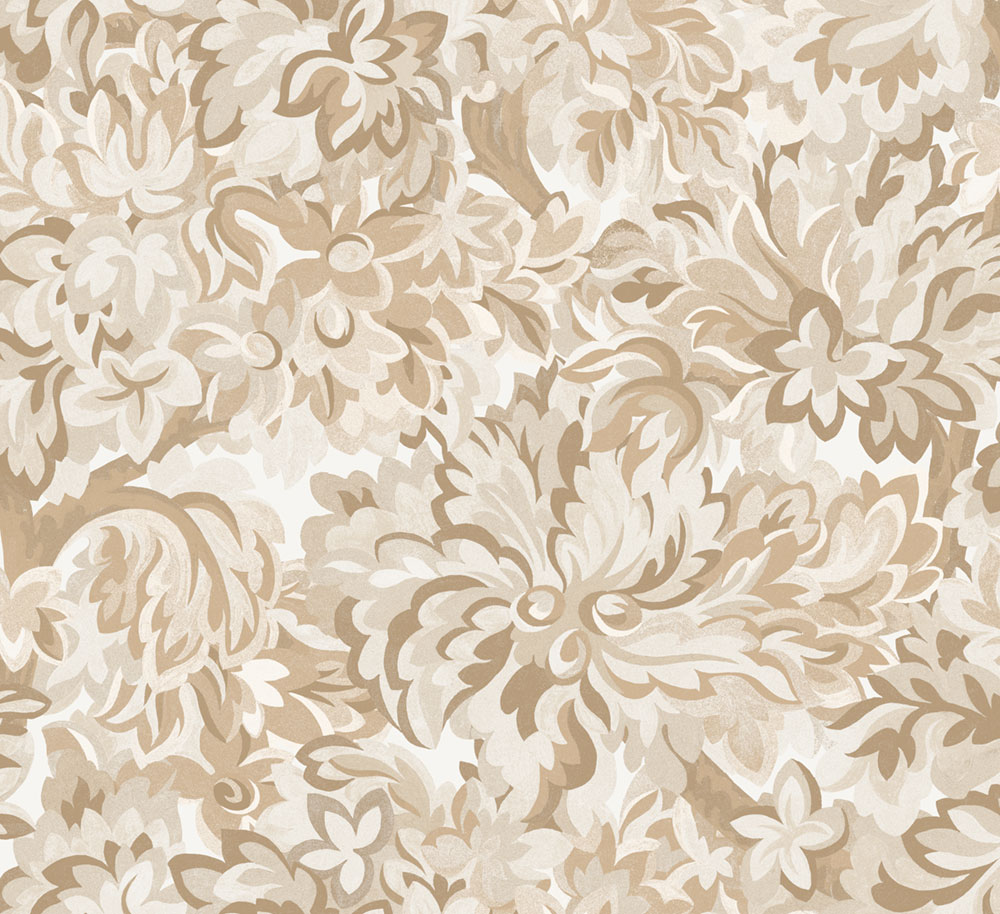 Vliestapete, braun-beige, Blumen, RHA001, Rhapsody, Masureel