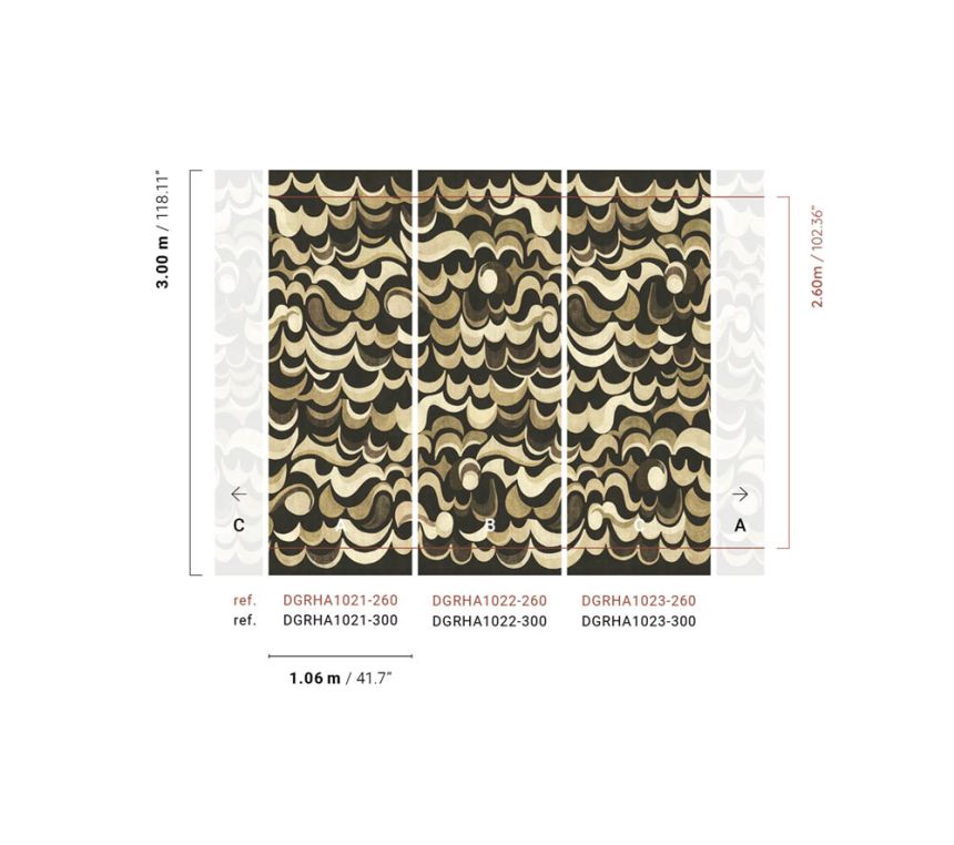 Vlies-Fototapete, braun, Wellen, DGRHA1021-260, Rhapsody, Masureel