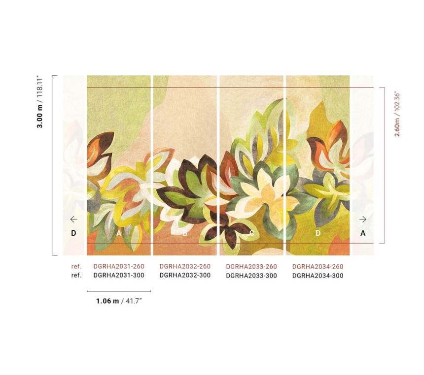 Vlies-Fototapete, Blumen, DGRHA2034-300, Rhapsody, Masureel