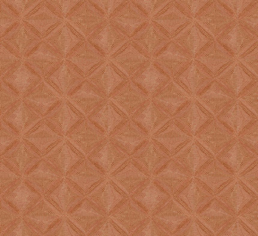 Geometrische Vliestapete, braun-rot, Ethno, AMA102, Amani, Masureel