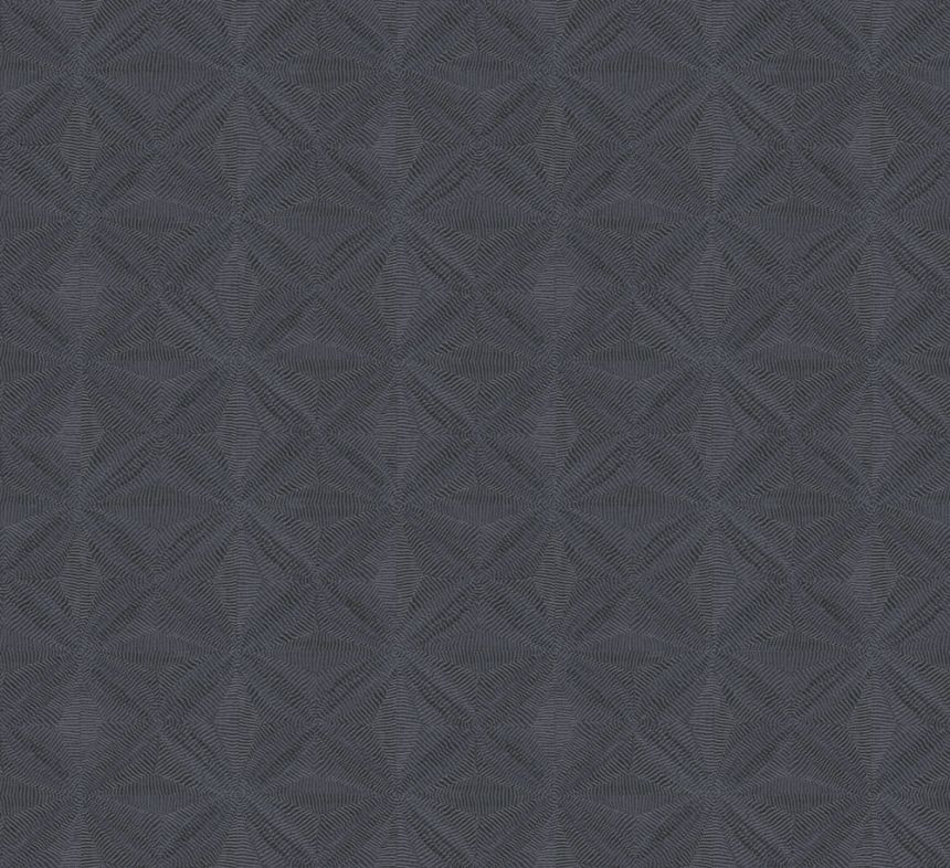 Geometrische Vliestapete, schwarz, Ethno, AMA105, Amani, Masureel