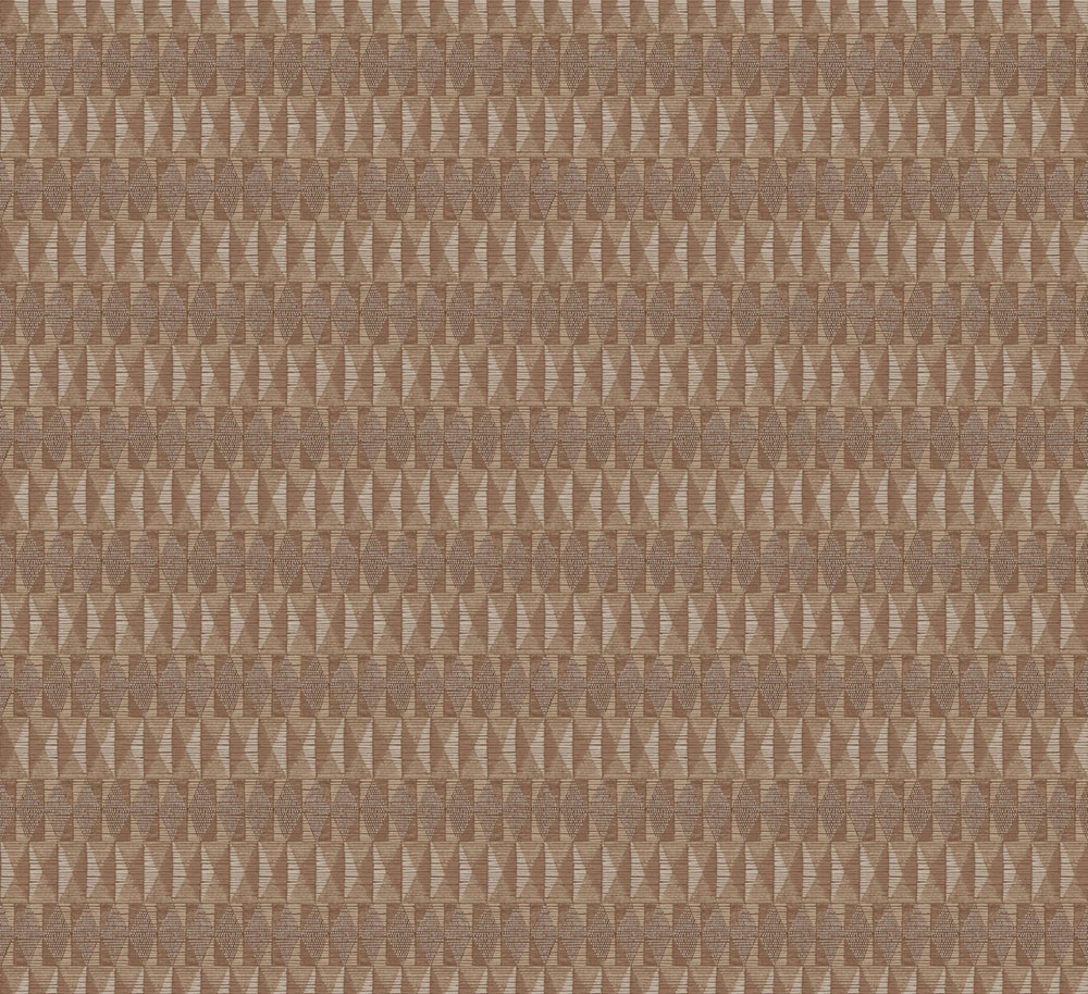 Geometrische Vliestapete, braun, Ethno, AMA203, Amani, Masureel