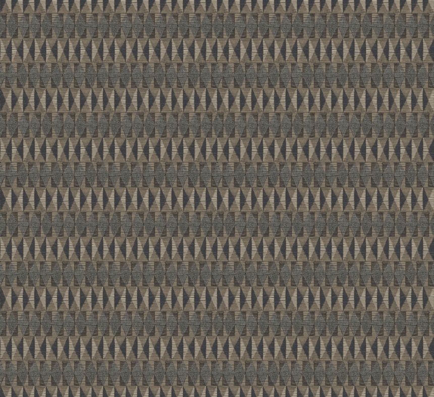 Geometrische Vliestapete, braun-schwarz, Ethno, AMA204, Amani, Masureel