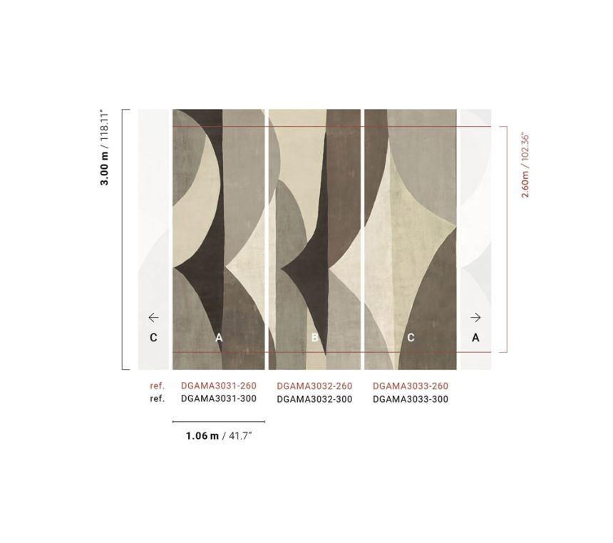 Geometrische Vlies-Fototapete, grau, DGAMA3033-300, Amani, Masureel