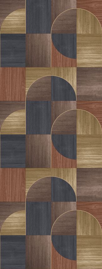 Grafische Bildtapete in Braun, FW4012-5, Feature Walls, Decoprint