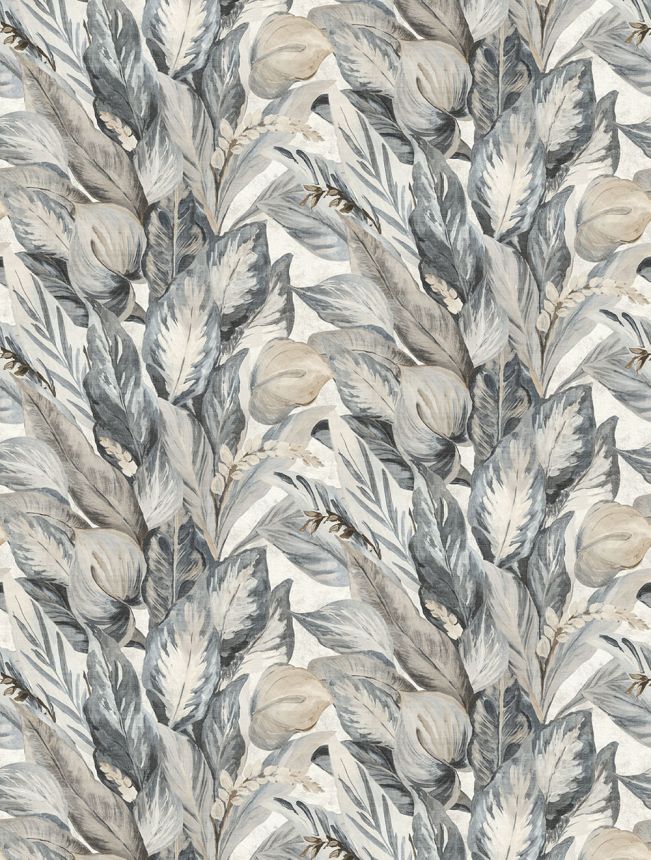 Vlies-Fototapete, grau-beige, Blätter, FW4016-6, Feature Walls, Decoprint