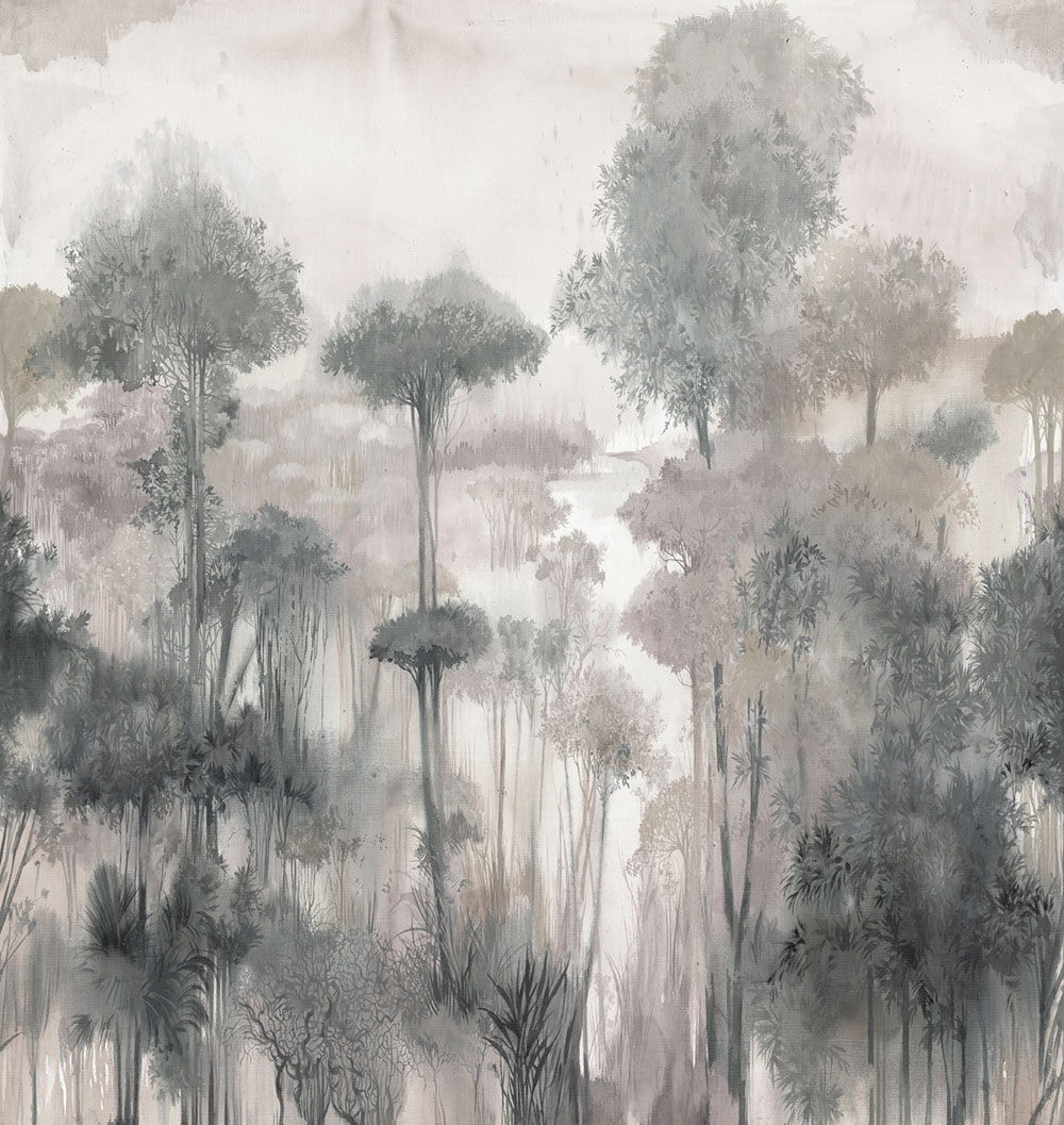Vlies-Fototapete, grau-beige, Wald, Bäume, FW4024-4, Feature Walls, Decoprint