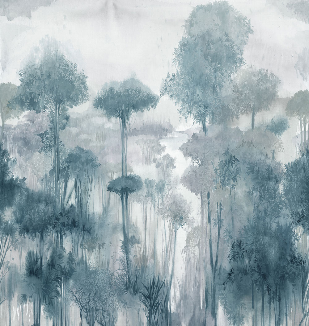 Vlies-Fototapete, blau, Wald, Bäume, FW4024-5, Feature Walls, Decoprint